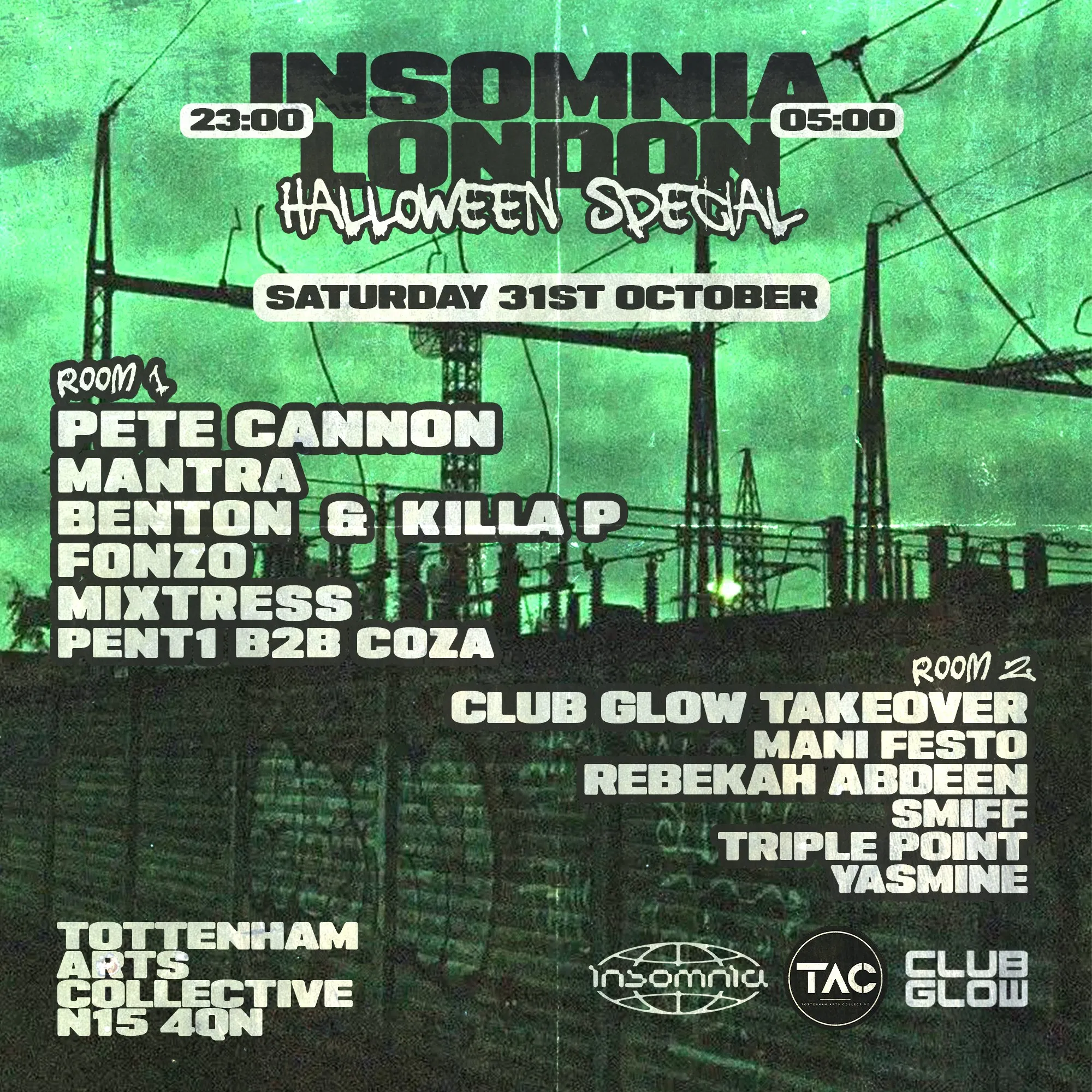 Insomnia London Halloween Special: Pete Cannon, Mantra, Benton & Killa P, Fonzo + more