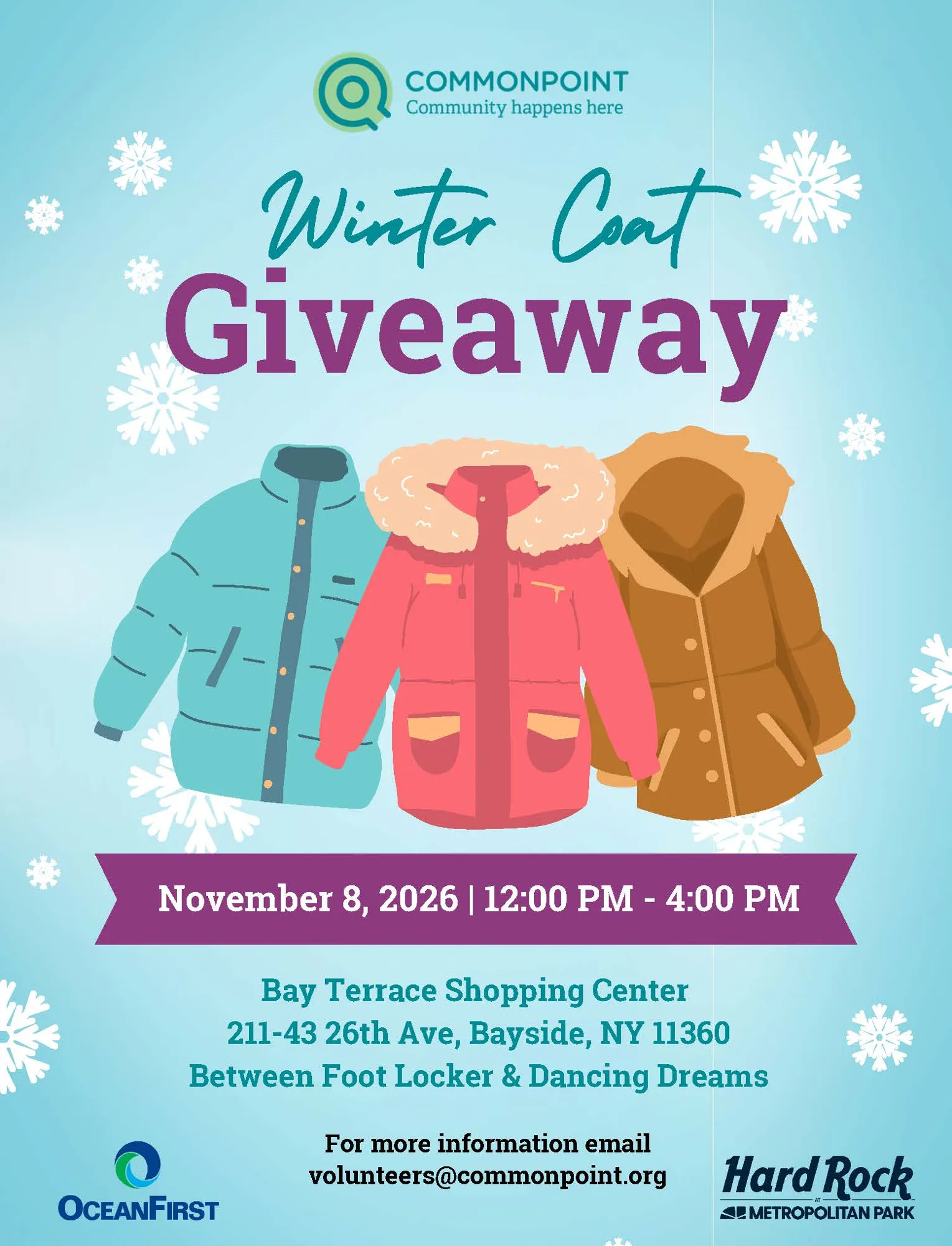 Winter Coat Giveaway and Clothing Closet