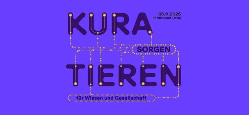Key Visual der Konferenz "Curating - Caring for Knowledge and Society" © Design: Dina Fluck