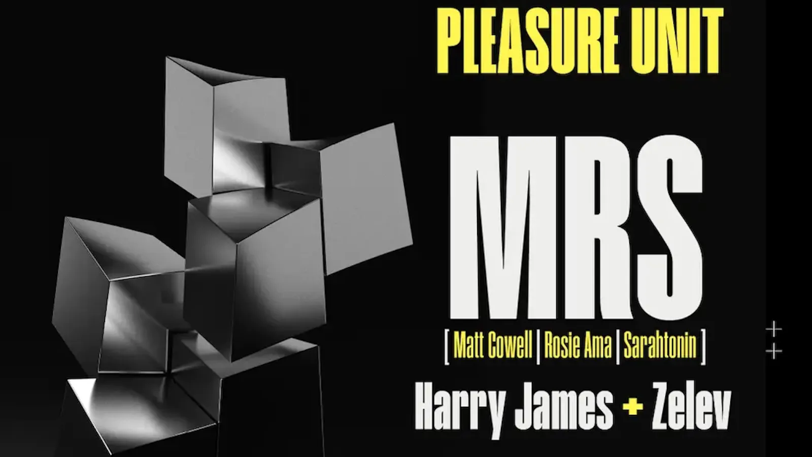 MRS (Matt Cowell, Rosie Ama, Sarahtonin) + Zelev + Harry James + the butcher bird