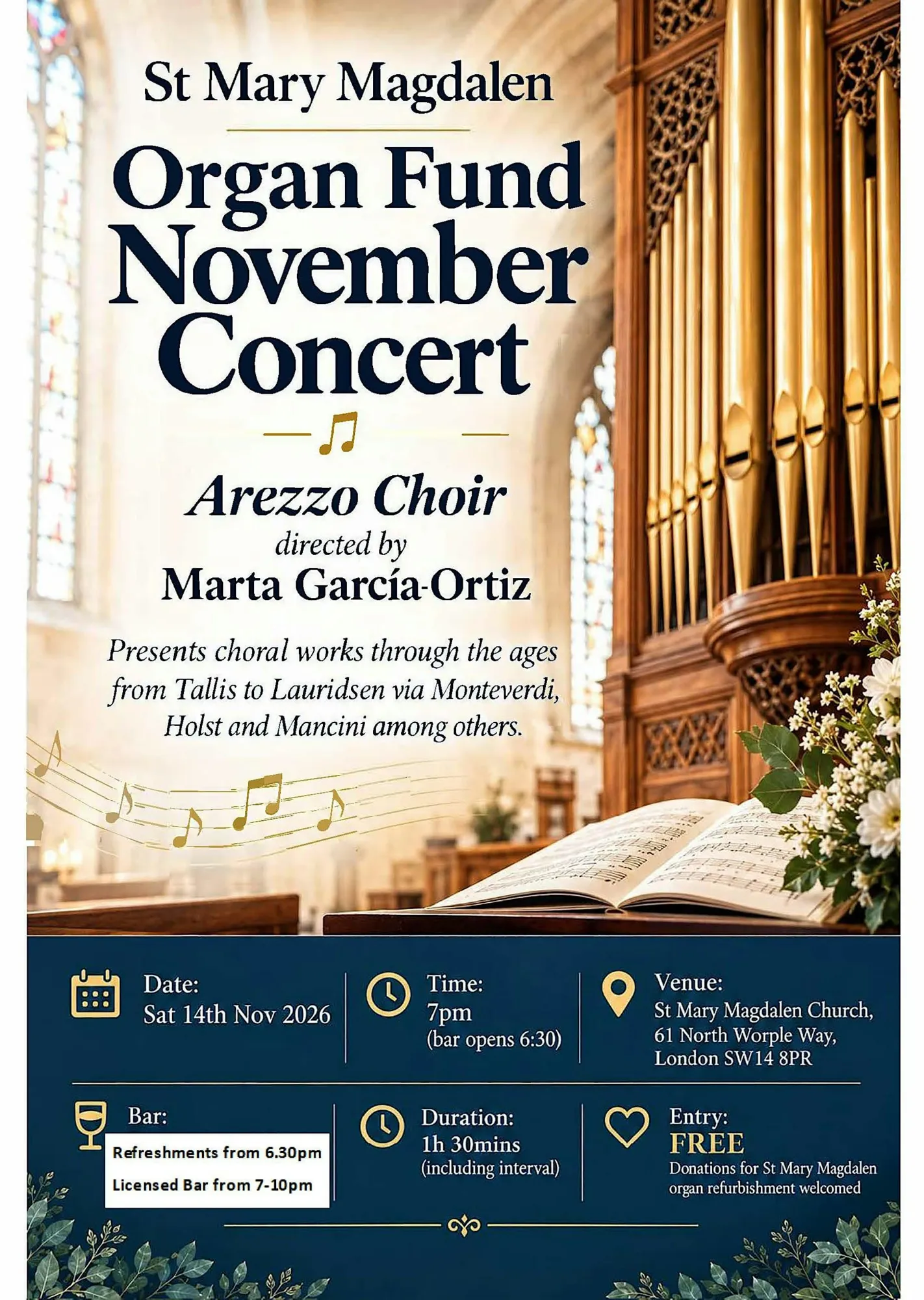 The Arezzo Choir presents Choral Works Through the Ages