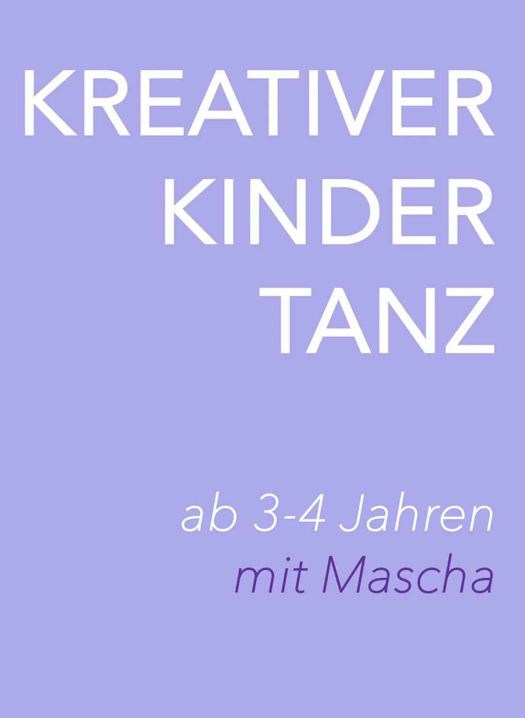 Kreativer Kindertanz mit Mascha