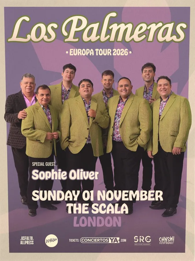 Los Palmeras at Scala - Sunday 1st November 2026 - 7:00 pm until 11:00 pm