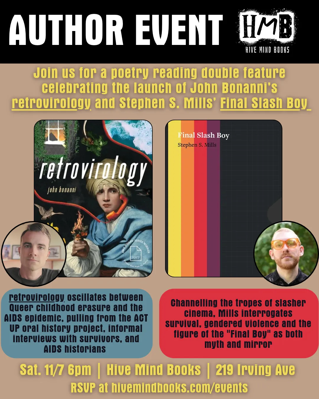 Poetry Double Feature: John Bonanni and Stephen S. Mills