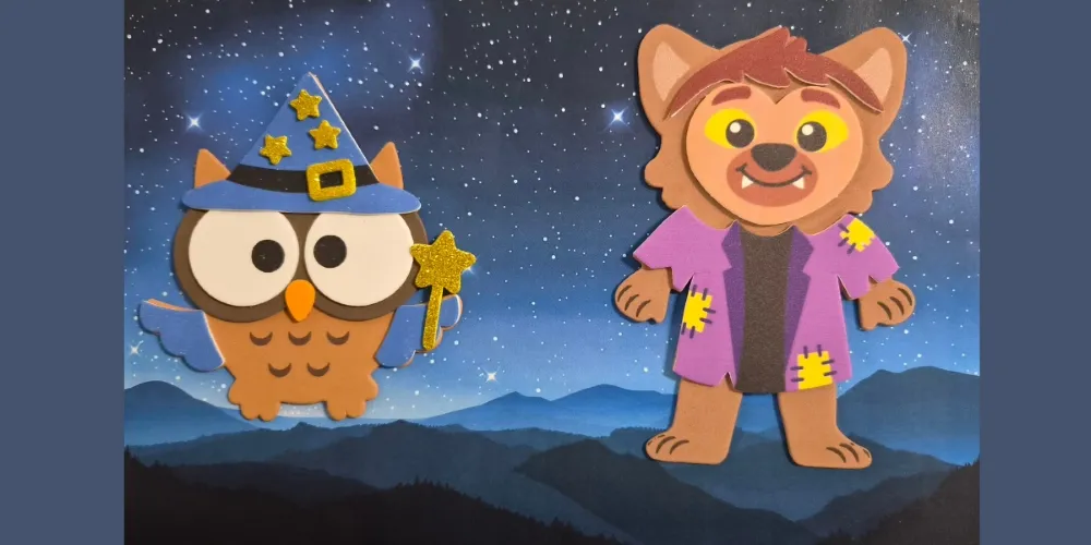 Wizarding Owls and Whispering Wolves Craft Activity