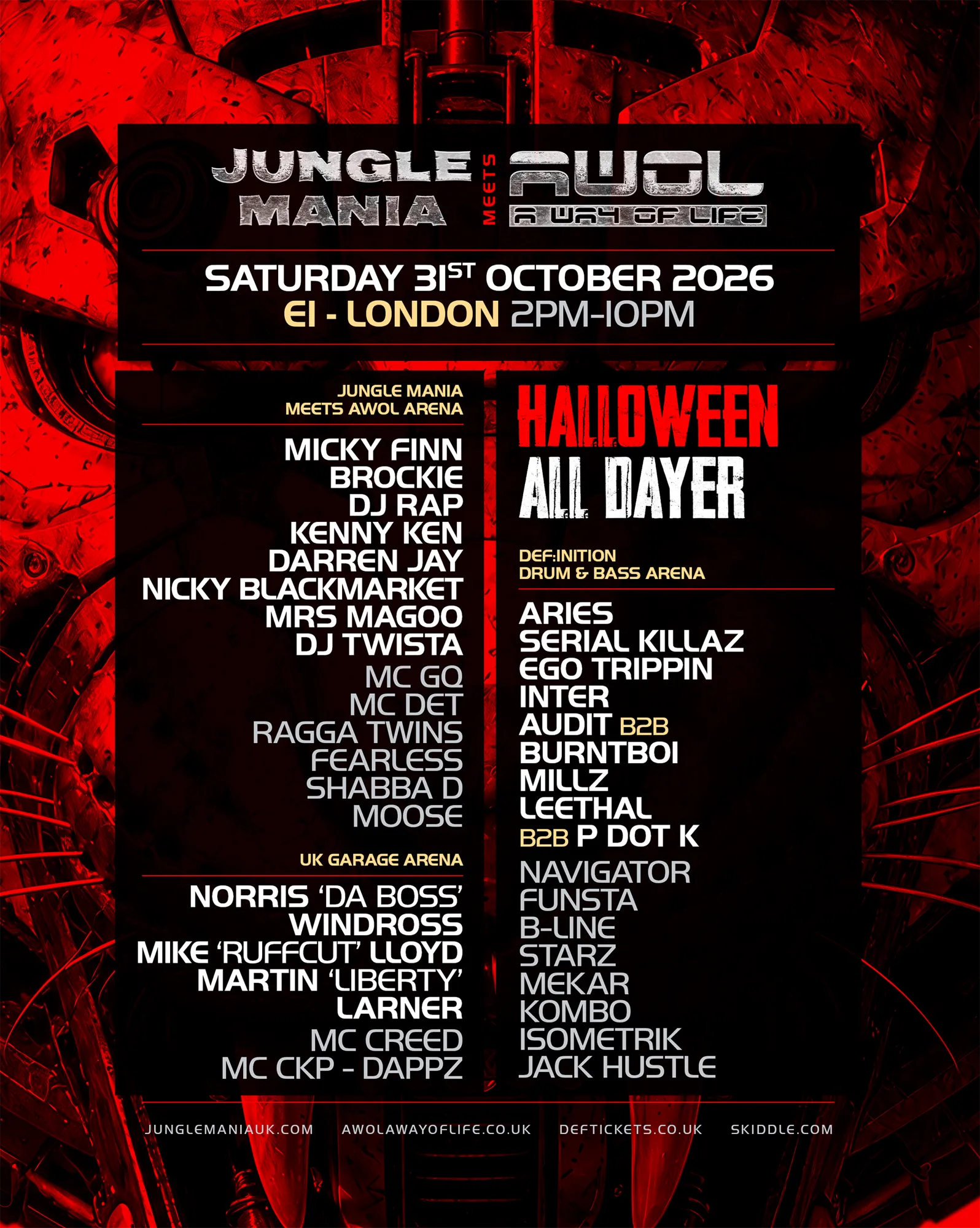 Jungle Mania meets AWOL Halloween - London