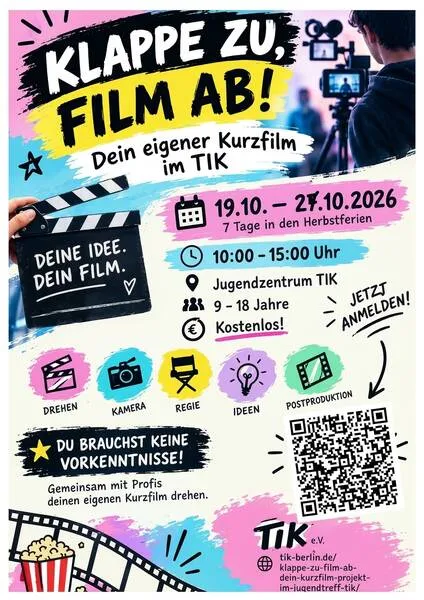 Herbstferien 2026 - Kurzfilmprojekt ab 9 Jahre