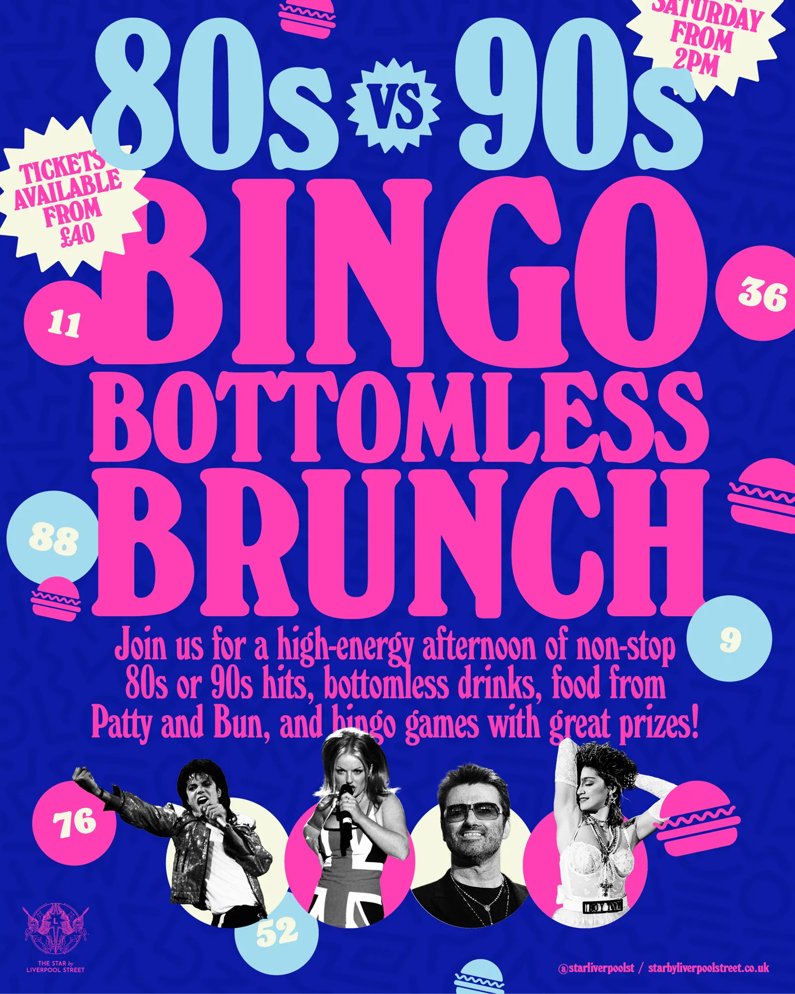 Bottomless Brunch: 80s VS 90s