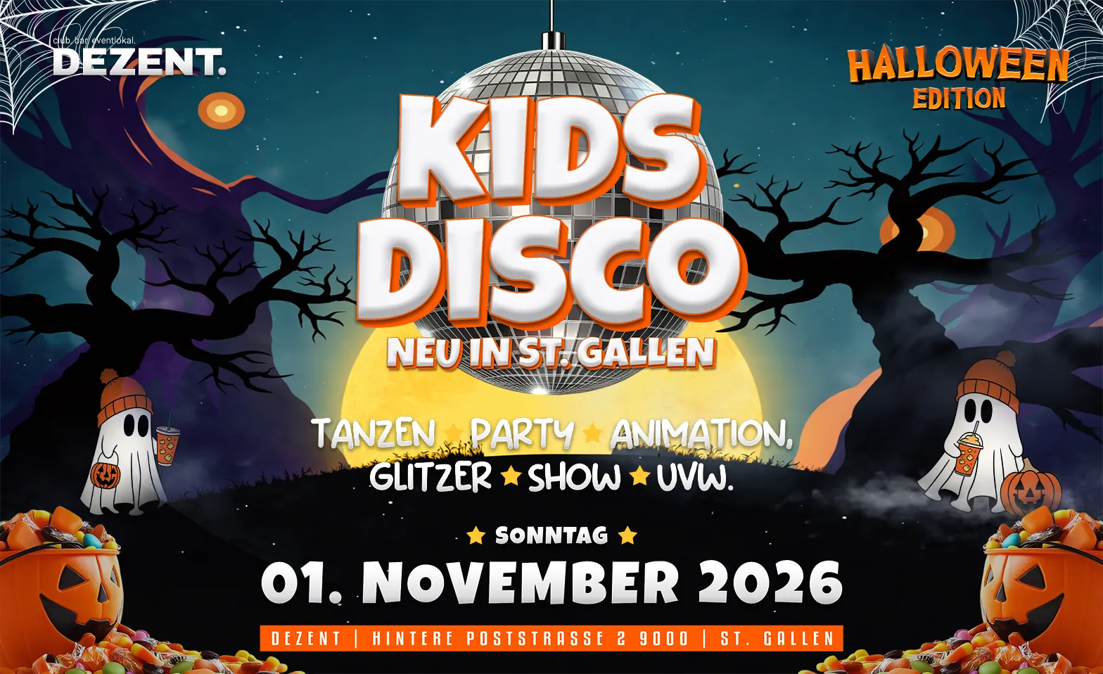 KIDS DISCO - HALLOWEEN EDITION @DEZENT. ST.GALLEN