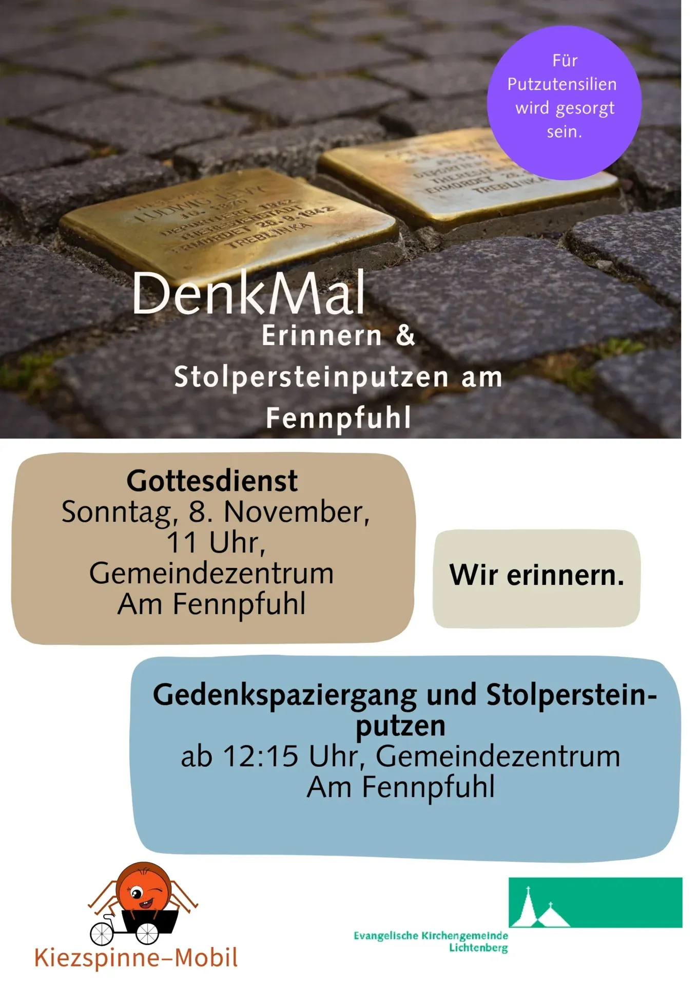 Gedenken + Stolpersteine-Putzen